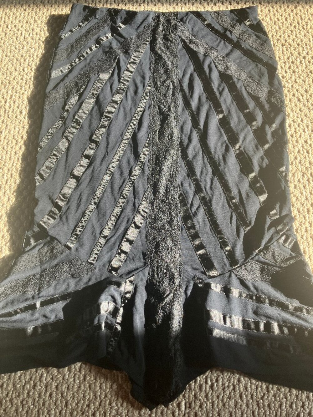 Express Lacy Ribbon Mermaid Skirt Medium Y2K Goth